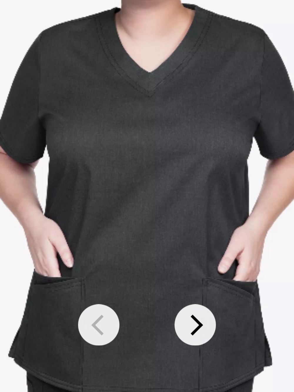 Buttersoft V-Neck Black Scrub Top with Front Pockets size 3x new in package